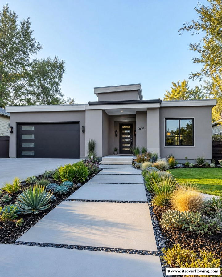 Smooth Stone Gray Aesthetic - 21 Gray Exterior House Paint Ideas for Stunning Curb Appeal
