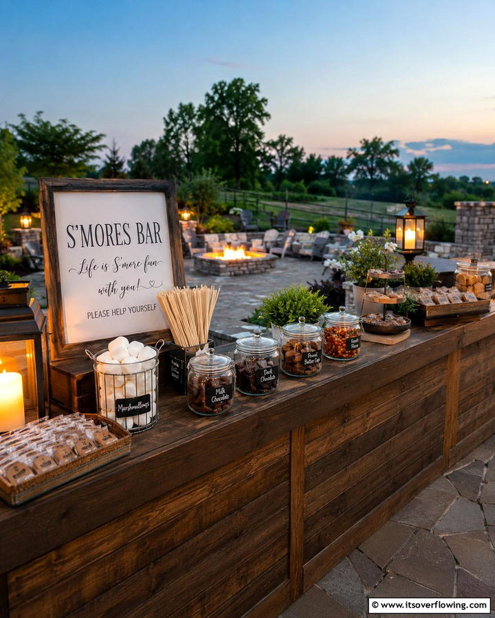 Smores Bar Station - 25 Western Wedding Ideas for a Rustic Celebration