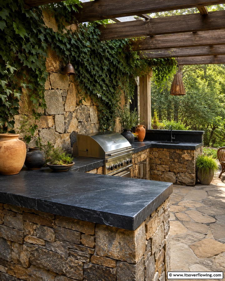 Soapstone Countertops for a Natural Touch - 25 Outdoor Countertop Ideas for Functional Spaces