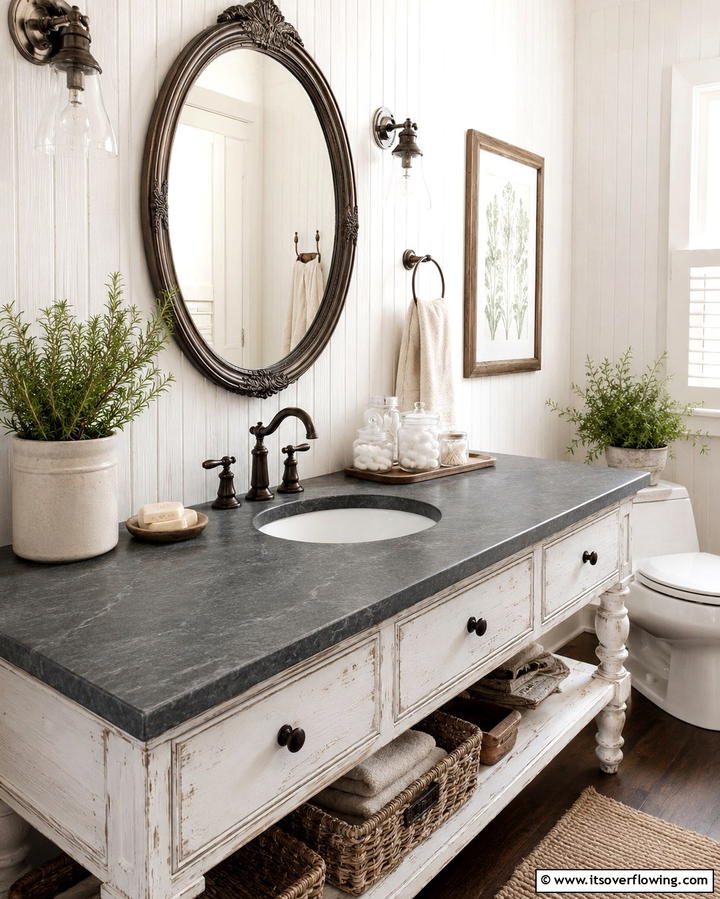 Soapstone Countertops for a Rustic Touch - 25 Bathroom Countertop Ideas for a Stylish Upgrade