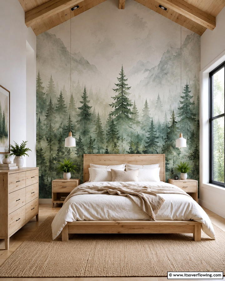 Soft Ambient Lighting - 30 Forest-Themed Bedroom Ideas for Nature-Inspired Retreats