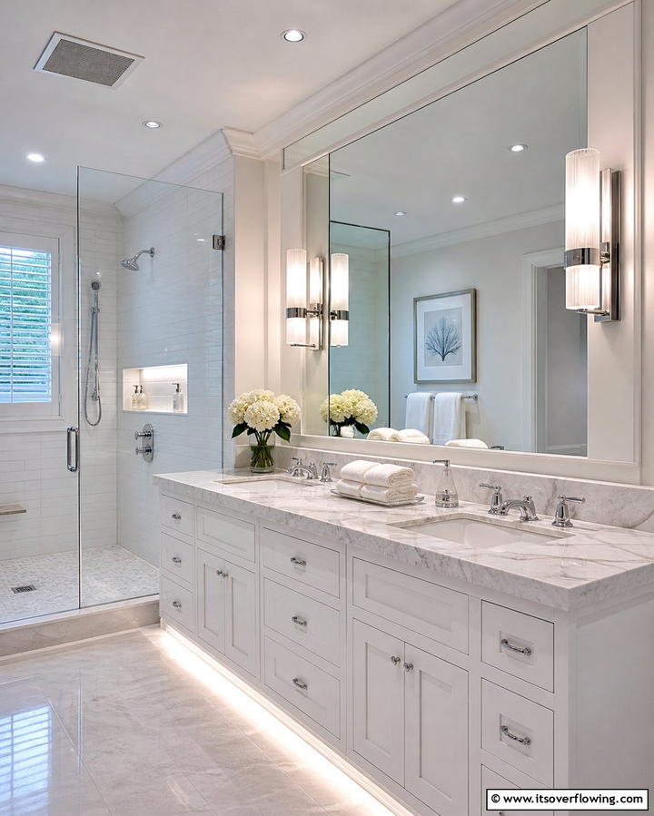 Soft Ambient Lighting - 25 Elegant Bathroom Decor Ideas for a Luxurious Feel
