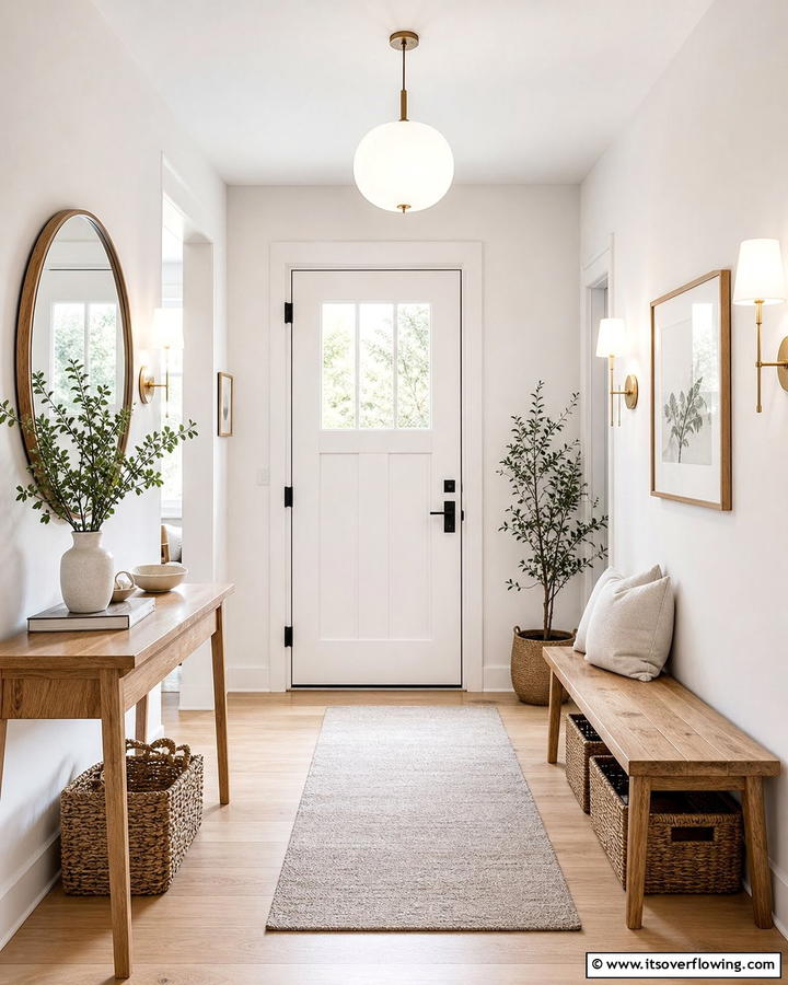 Soft Ambient Lighting - 20 Scandinavian Entryway Ideas for a Minimalist Look