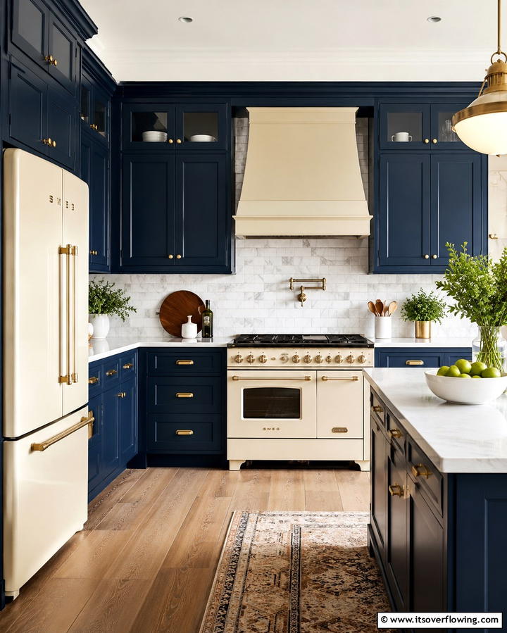Soft Cream Appliances for Understated Sophistication - 25 Stylish Kitchen With Colored Appliances Ideas