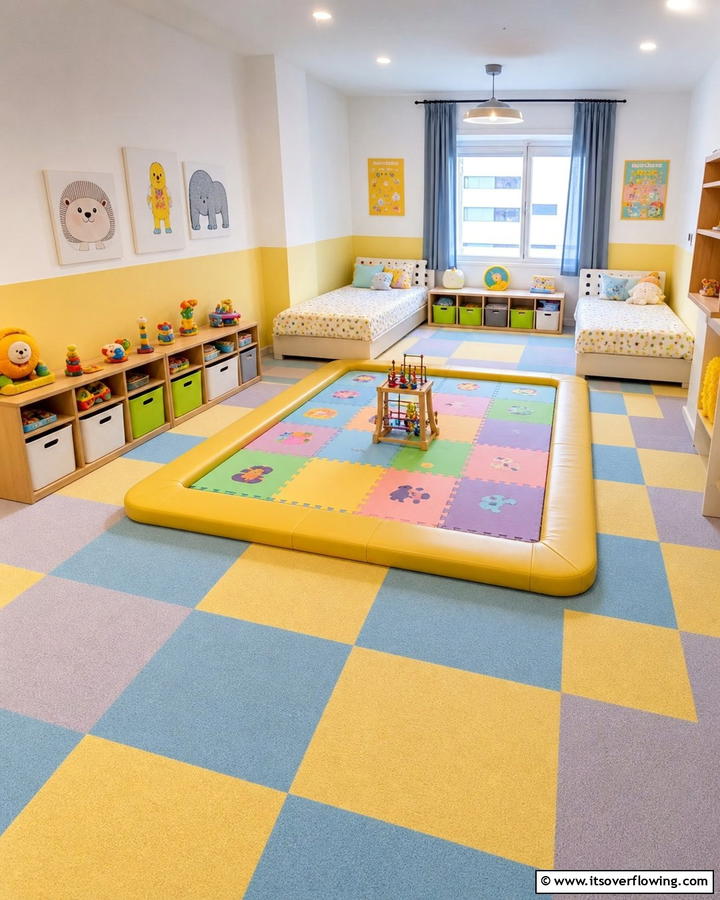 Soft Durable Flooring - 21 Shared Kids Room Design Ideas for Siblings