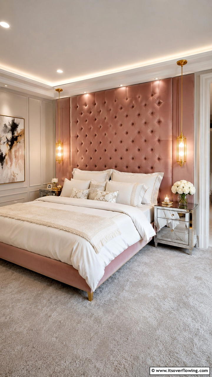 Soft Fabric Upholstered Half Wall - 30 Half Wall Ideas- Modern Room Dividers & Design Tricks