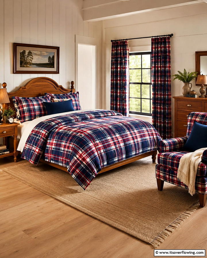 Soft Flannel Fabrics - 30 Cozy Fall Bedroom Decor Tips for Autumnal Warmth & Style