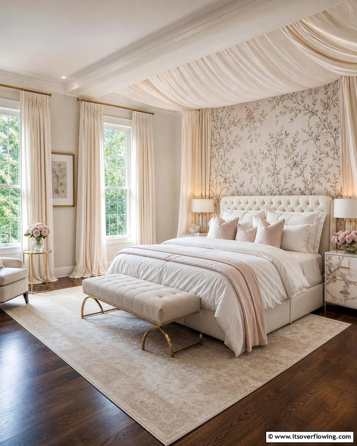 Soft Flowing Drapes - 17 Romantic Bedroom Ideas for Intimate and Cozy Retreats