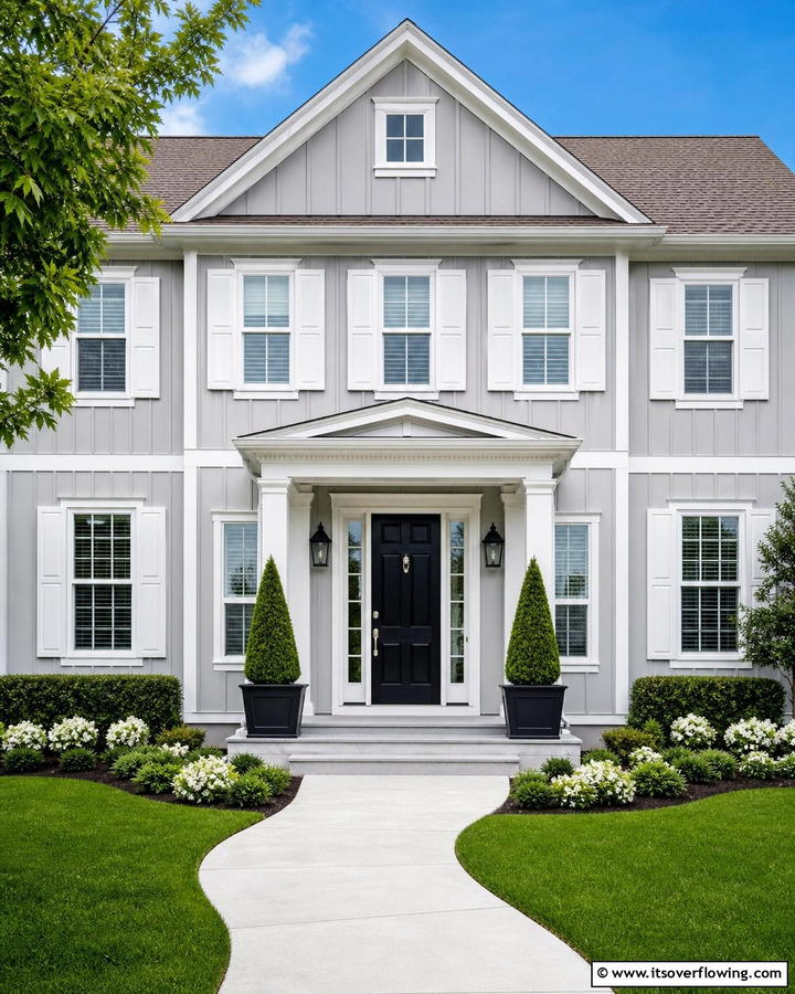 Soft Gray Board and Batten - 25 Board and Batten Siding Colors for Curb Appeal