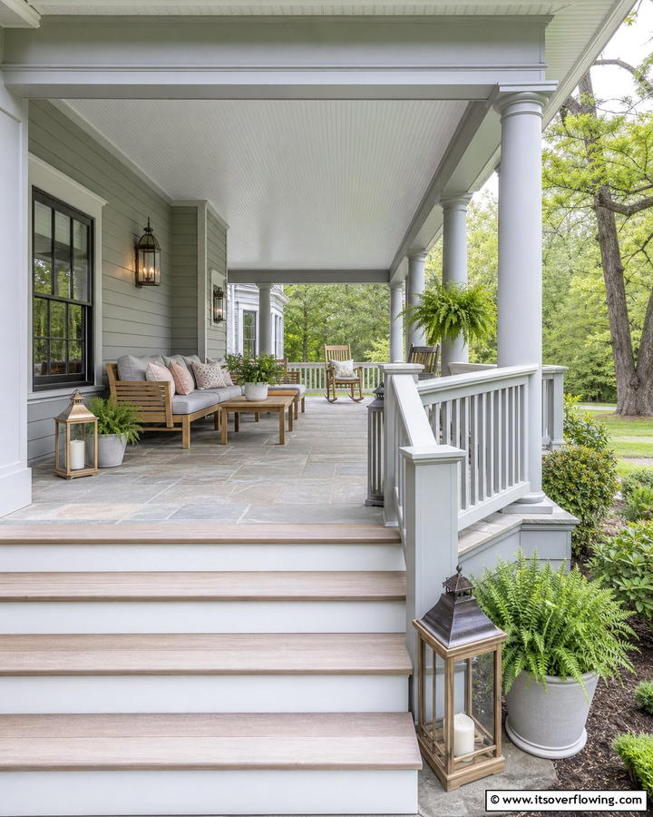 Soft Gray for Subtle Sophistication - 17 Porch Paint Color Ideas for Inviting Outdoor Spaces