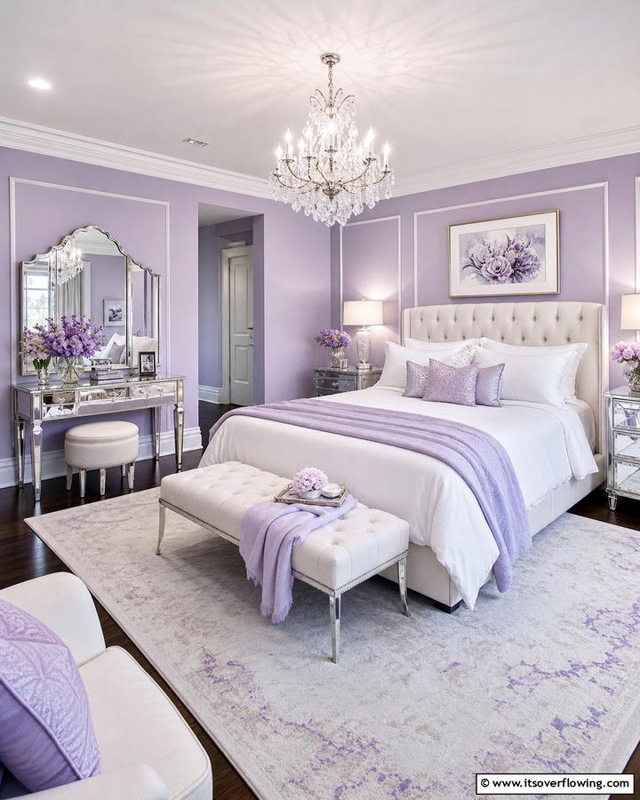 Soft Lavender Ambiance - 21 Bedroom Paint Colors to Create Your Dream Sleep Sanctuary