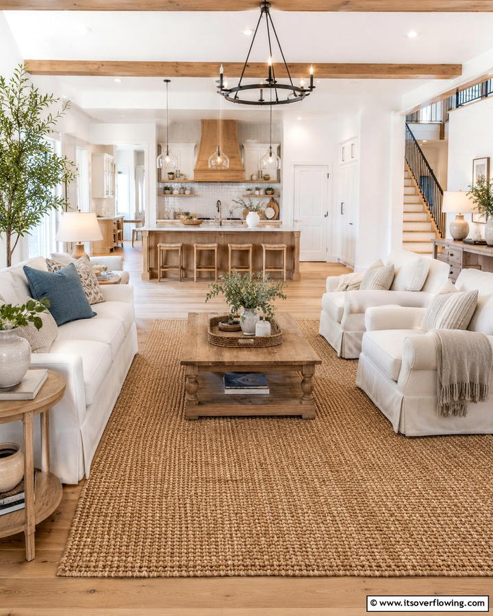 Soft Layered Lighting - 25 Magnolia Living Room Ideas for Timeless Elegance
