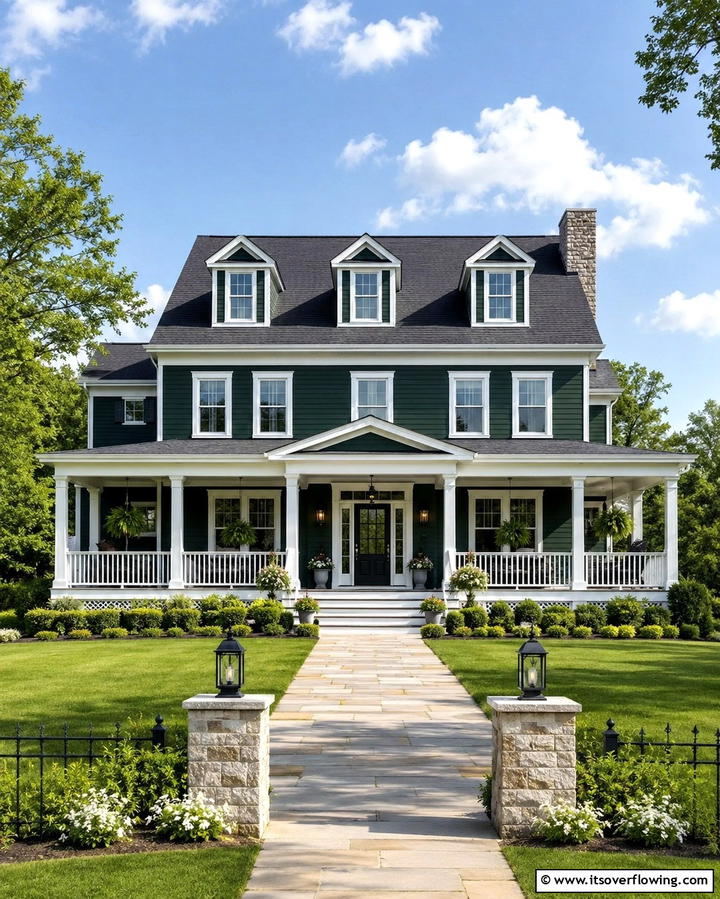 Soft Mint Green for a Fresh Look - 25 Farmhouse Green Exterior Home Ideas for a Fresh Look