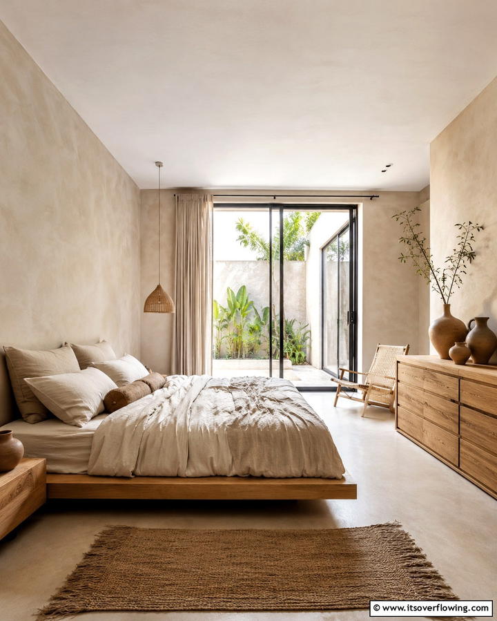 Soft Neutral Palette with Limewash Walls - 25 Limewash Bedroom Ideas for a Serene Retreat