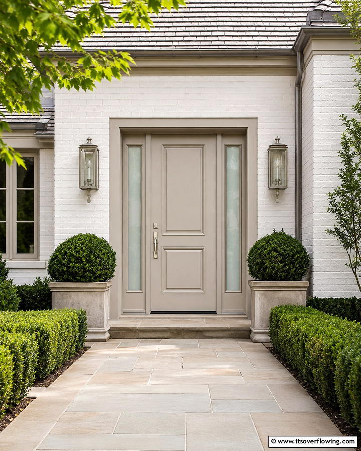 Soft Neutral Tones - 25 Door Painting Ideas to Add Personality to Your Home