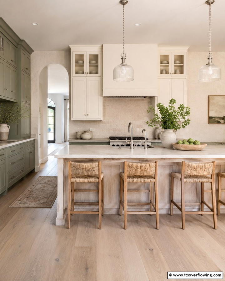 Soft Olive Green Ambiance - 30 Olive Green Kitchen Designs for a Warm Cooking Space