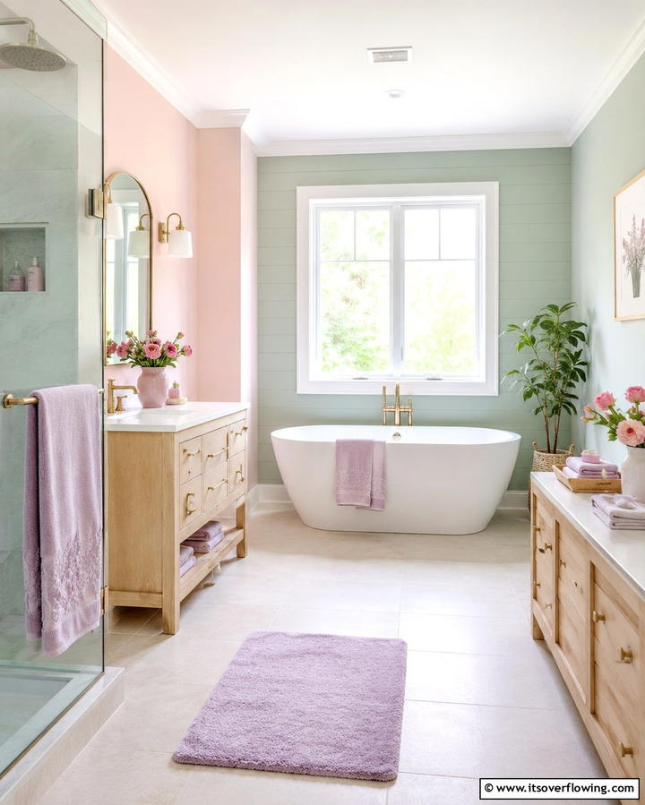 Soft Pastel Bathroom - 30 Stylish Bathroom Decor Ideas for a Spa-Like Retreat