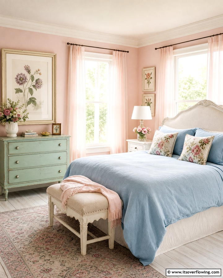 Soft Pastel Color Palettes - 25 Cottage Decorating Ideas- Charming & Timeless Designs