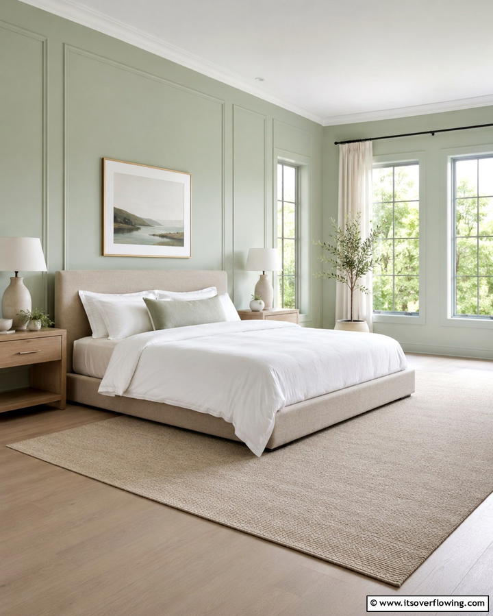 Soft Pastel Green Walls - 25 Light Green Bedroom Ideas for a Fresh and Calming Space