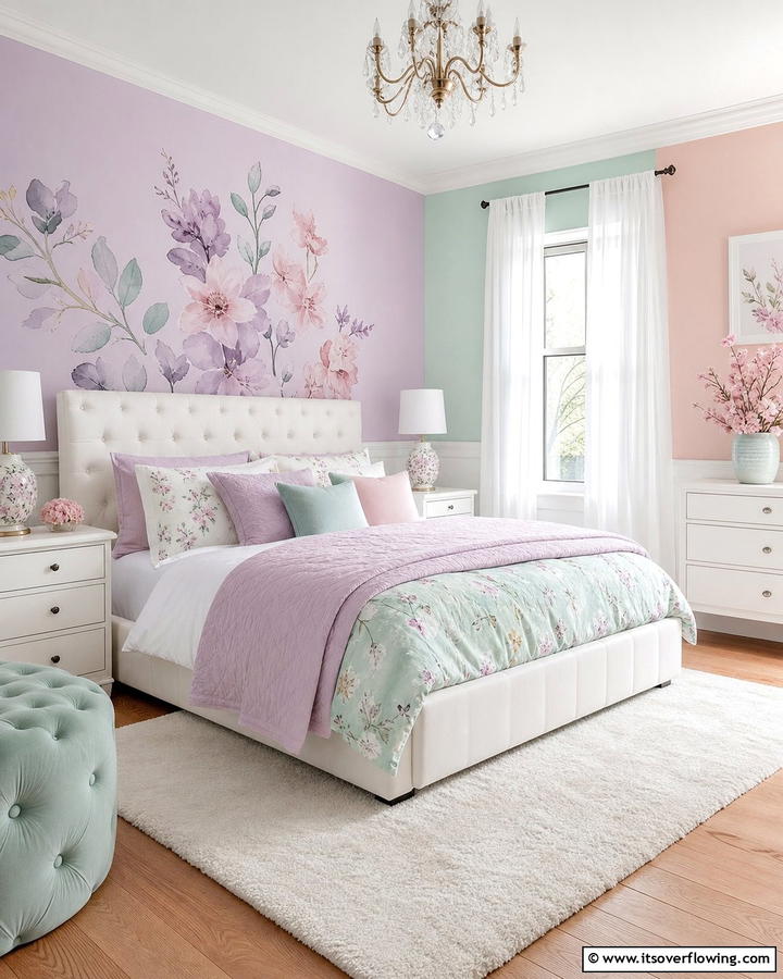 Soft Pastel Hues - 21 Bedroom Wall Decor Ideas to Elevate Your Personal Sanctuary