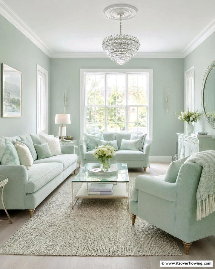 Soft Pastel Monochrome - 25 Monochromatic Living Room Ideas for a Sleek Look
