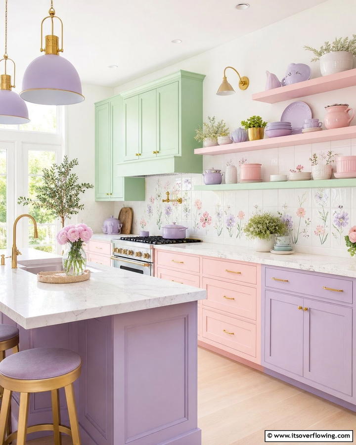 Soft Pastel Palette - 21 Kitchen Color Ideas to Refresh Your Cooking Space