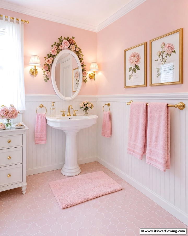 Soft Pastel Pink - 21 Bathroom Color Ideas to Refresh Your Space with Vibrant Hues