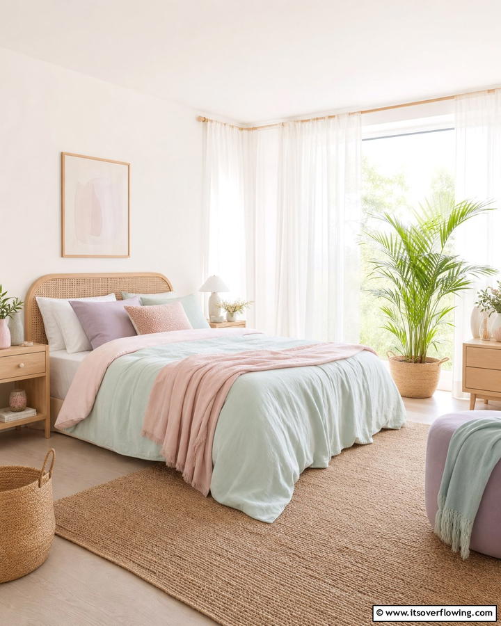 Soft Pastel Serenity - 21 Scandinavian Bedroom Designs for Minimalist Comfort