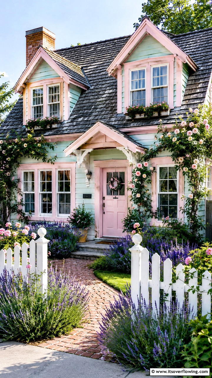 Soft Pastel Trim - 30 Exterior Window Trim Ideas to Enhance Curb Appeal
