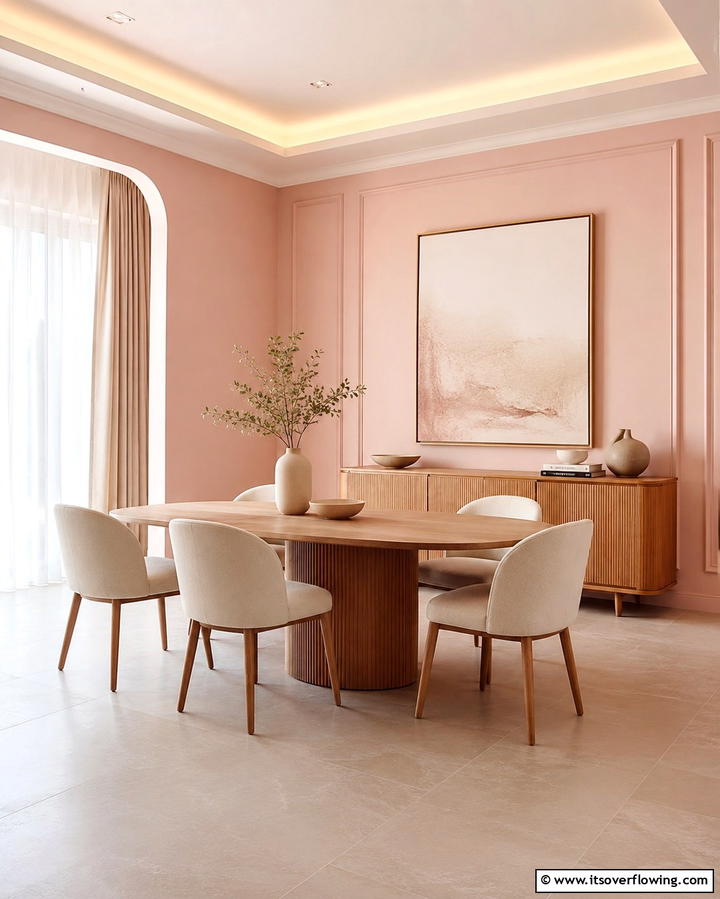 Soft Pastel Walls for Subtle Sophistication - 25 Parisian Dining Room Ideas for Elegant Spaces