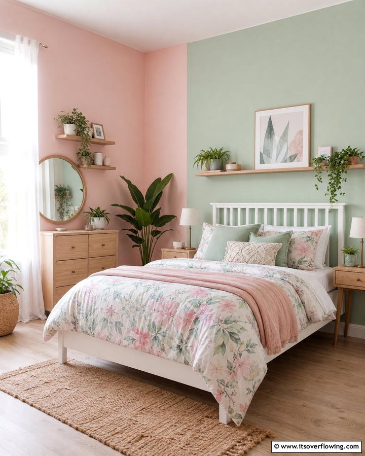 Soft Pastels for a Serene Retreat - 25 Bedroom Painting Ideas With Two Colors for Impact