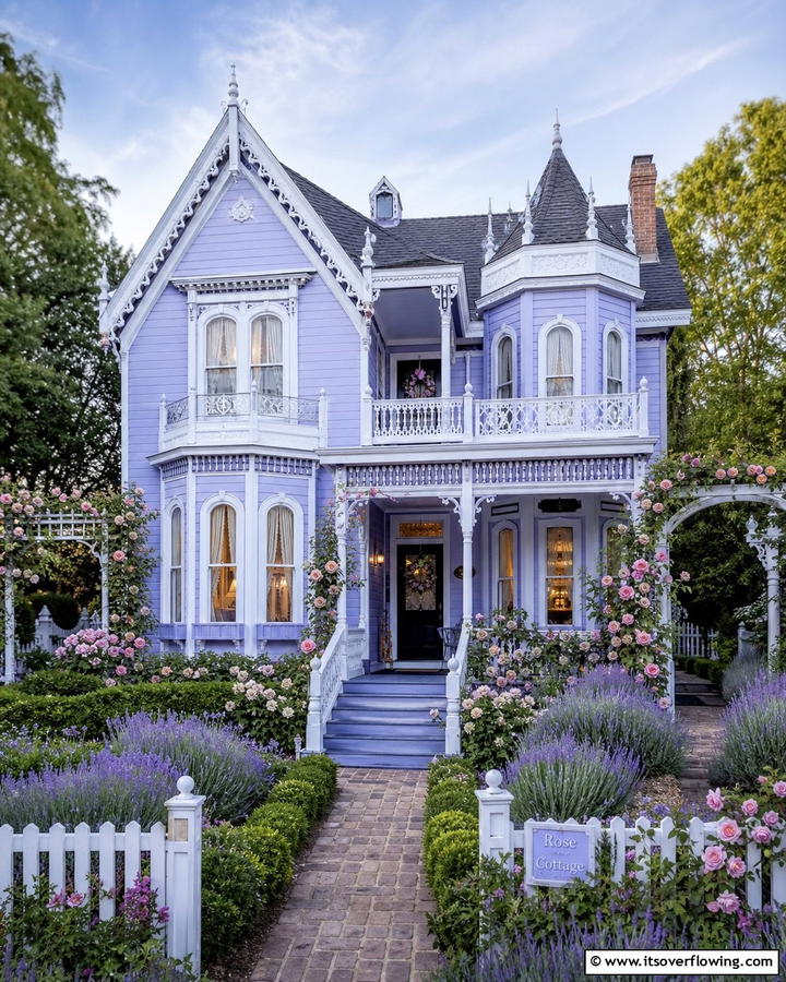 Soft Periwinkle Whimsy - 20 Stunning Blue Victorian House Colors for Your Home