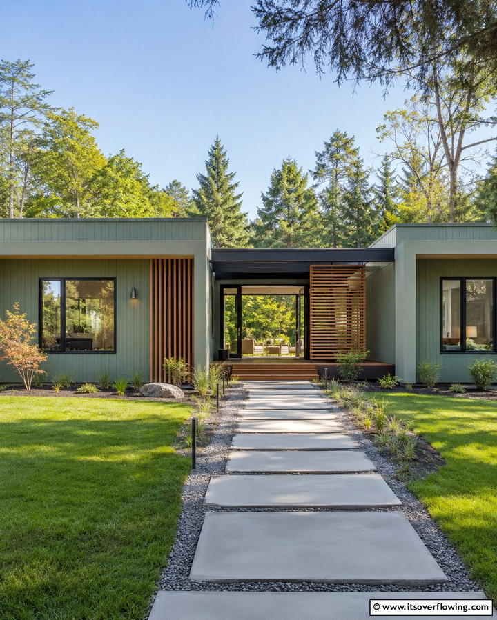 Soft Sage Serenity - 25 Paint Colors for a Modern Black House With Cedar Accents