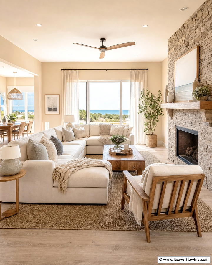 Soft Sandy Tones - 21 Beach House Decor Ideas for a Coastal-Inspired Home Retreat