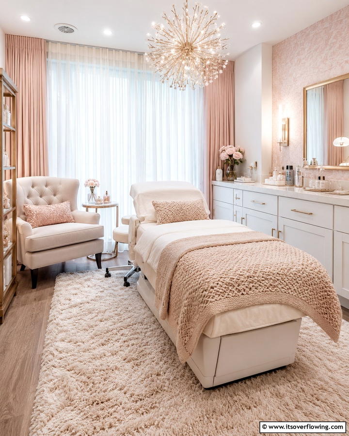 Soft Textiles for Added Comfort - 25 Esthetician Room Ideas for a Relaxing and Professional Space