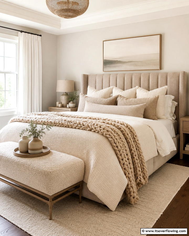 Soft Textural Accents - 30 Minimalist Clean Girl Room Ideas for a Clutter-Free Space