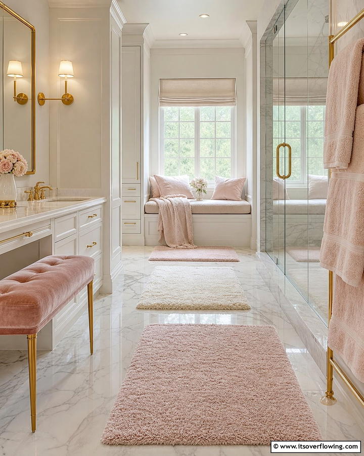 Soft Textures for Ultimate Comfort - 30 Serene Spa Decor Ideas for a Relaxing Bathroom Retreat