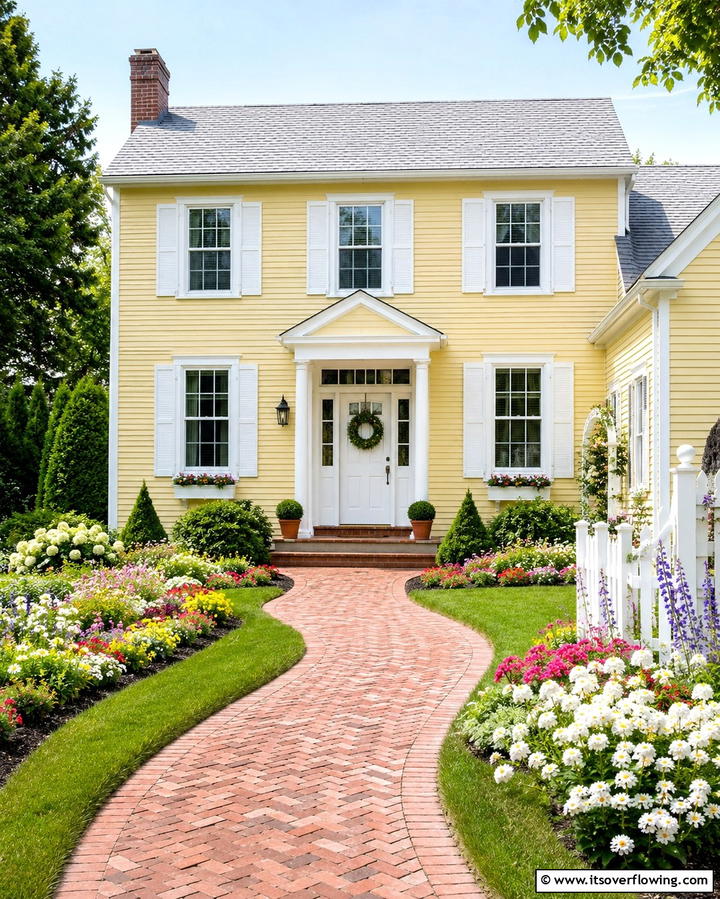 Soft Yellow - 25 Trending House Siding Colors for Curb Appeal