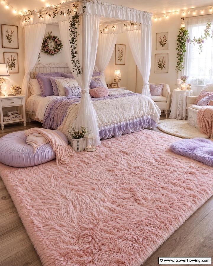 Soft and Plush Rugs - 25 Fairycore Bedroom Ideas for a Whimsical Escape