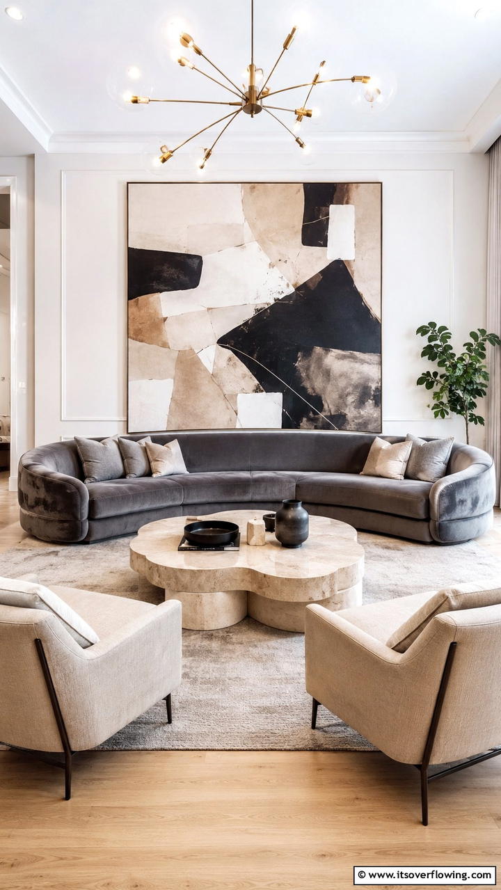 Soft and Serene Ambiance - 30 Grey and Beige Living Room Ideas- Warm Minimalist Designs