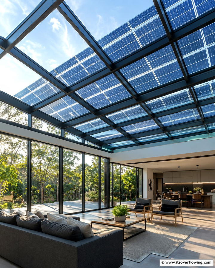 Solar Panels for Energy Efficiency - 25 Greenhouse Decor Ideas for Plant Lovers