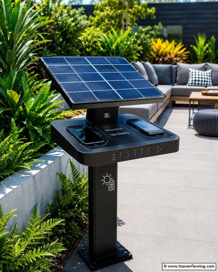 Solar Powered Charging Station - 25 Smart Charging Station Ideas for a Tidy Home