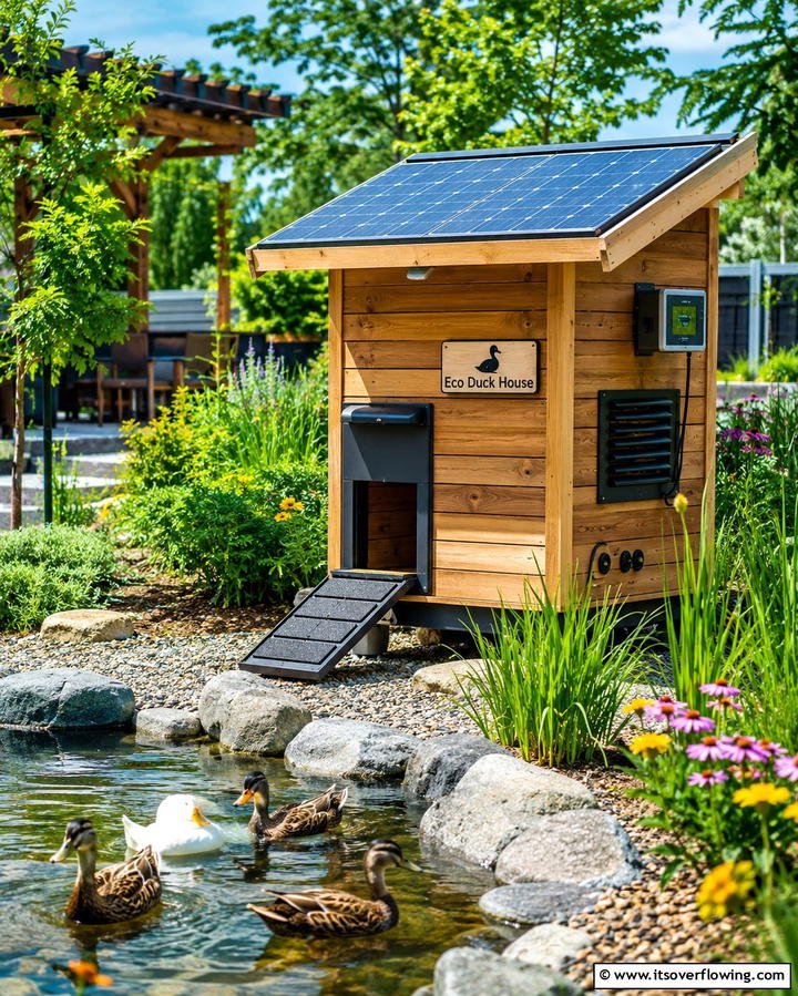 Solar Powered Duck House - 25 Duck House Ideas for Your Backyard