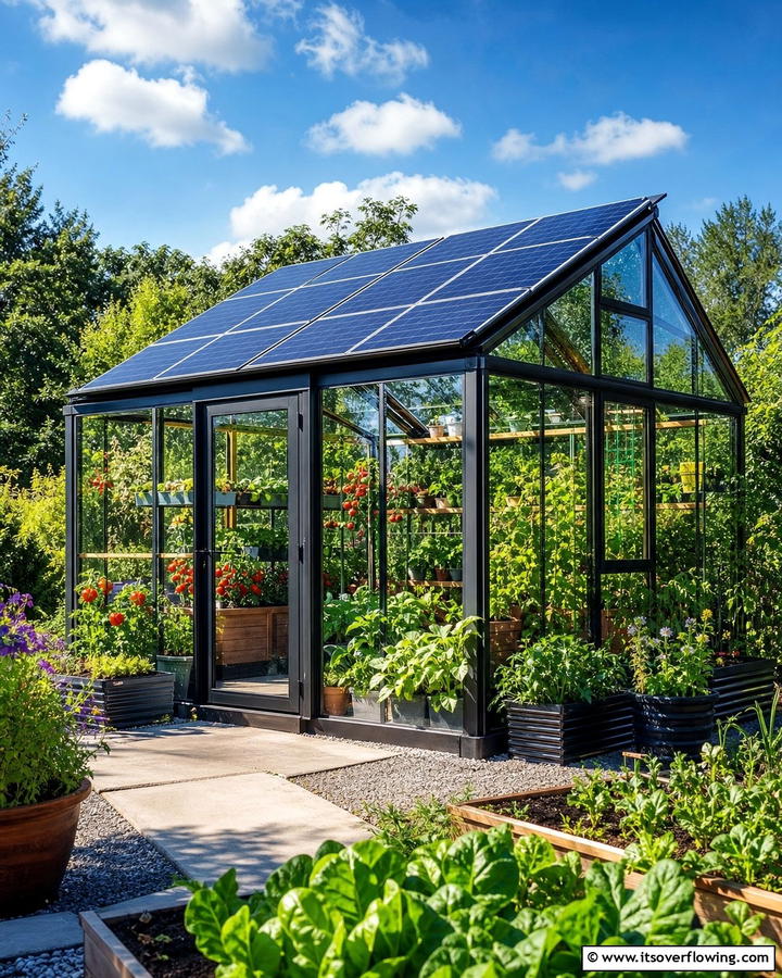 Solar Powered Haven - 21 Greenhouse Ideas to Nurture Plants Year-Round