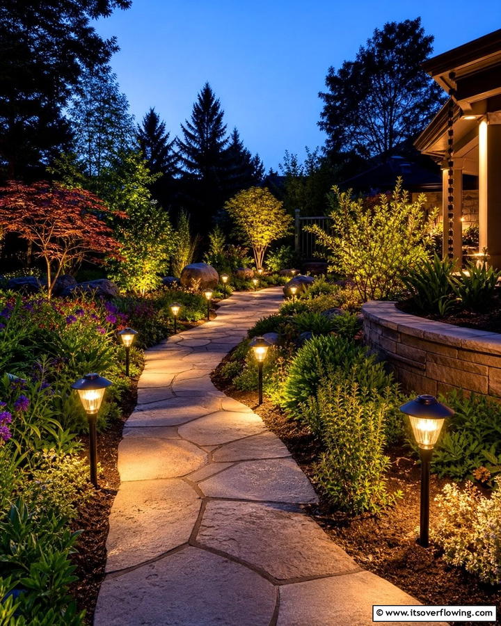 Solar Powered Lighted Path - 30 Stunning Garden Path Ideas to Guide Your Landscape