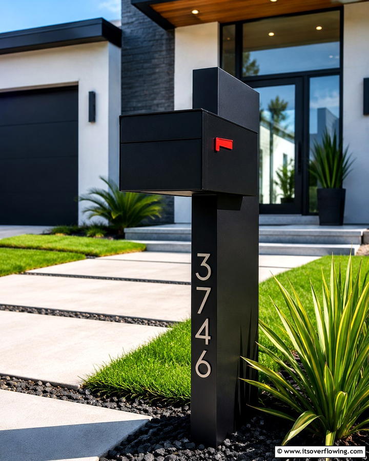 Solar Powered Mailbox PostExact - 25 Unique Mailbox Post Ideas to Boost Curb Appeal