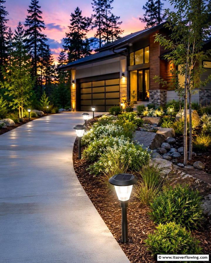 Solar Powered Path LightsOne - 25 Driveway Lighting Ideas to Illuminate Your Home