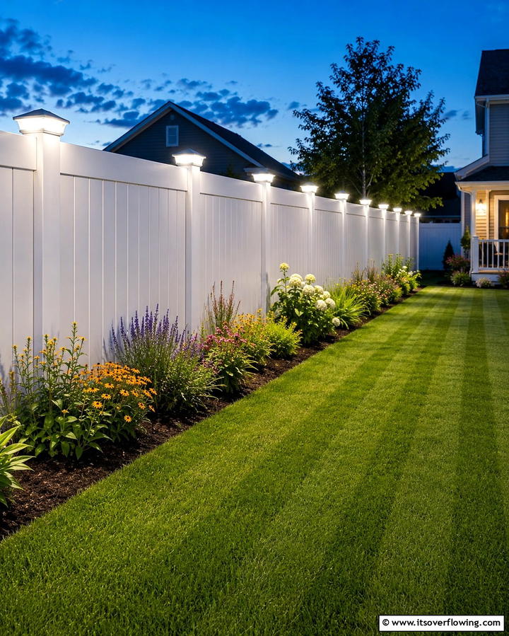 Solar Powered Post Cap Lights - 25 Fence Lighting Ideas to Illuminate Your Outdoor Space
