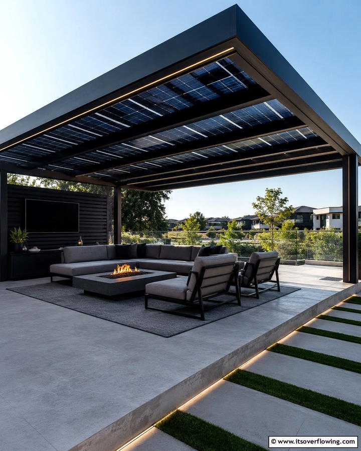 Solar Powered Shade Structures - 30 Creative Shade Ideas for Stylish Outdoor Comfort