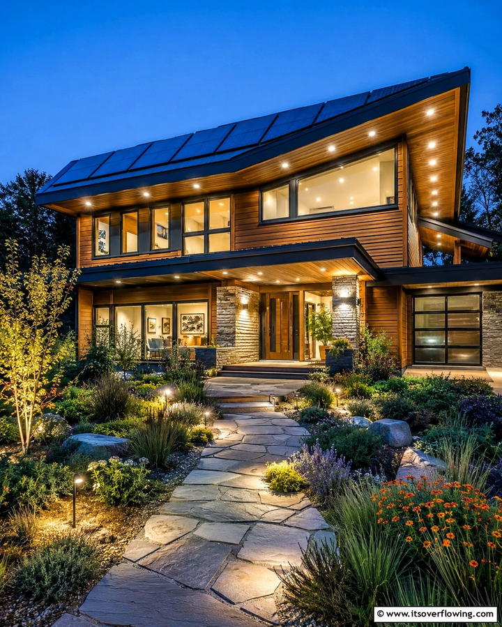 Solar Powered Soffit Lights for Sustainability - 20 Soffit Lighting Ideas to Illuminate Your Home